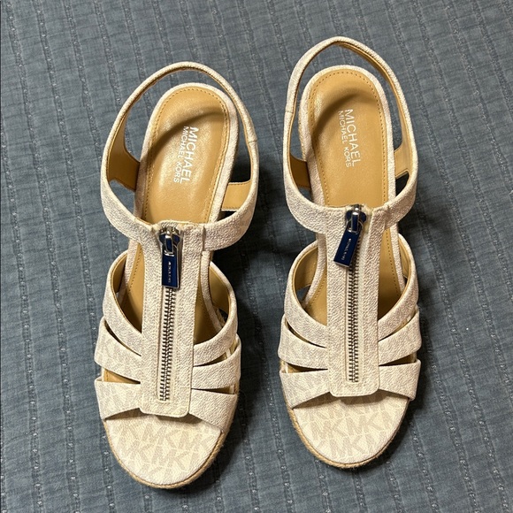 Michael Kors Beige Strappy Sandals - Picture 1 of 7